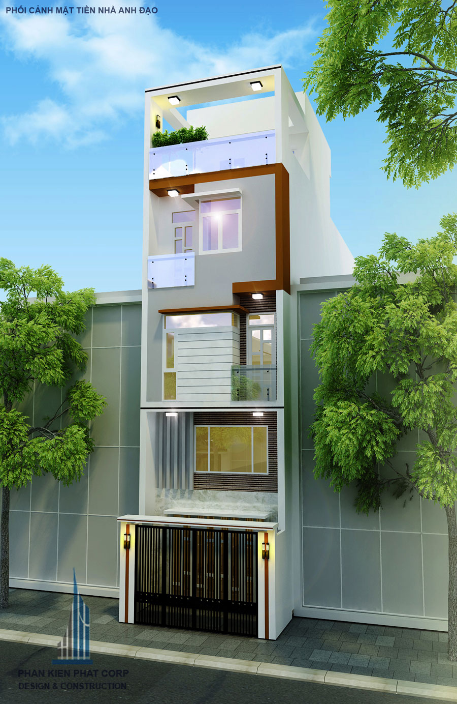 Công trình, Thiết kế nhà 4 tầng, Anh Nguyễn Hoàng Đạo