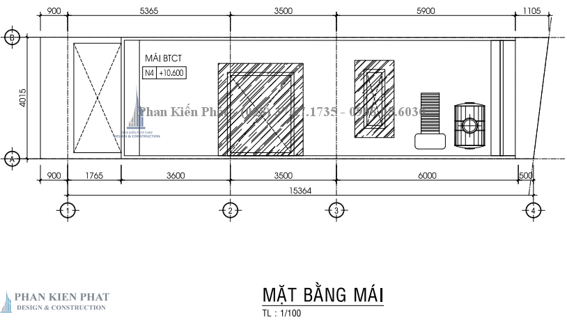 Ban Ve Chi Tiet Mat Bang Mai Nha Pho 3 Tang