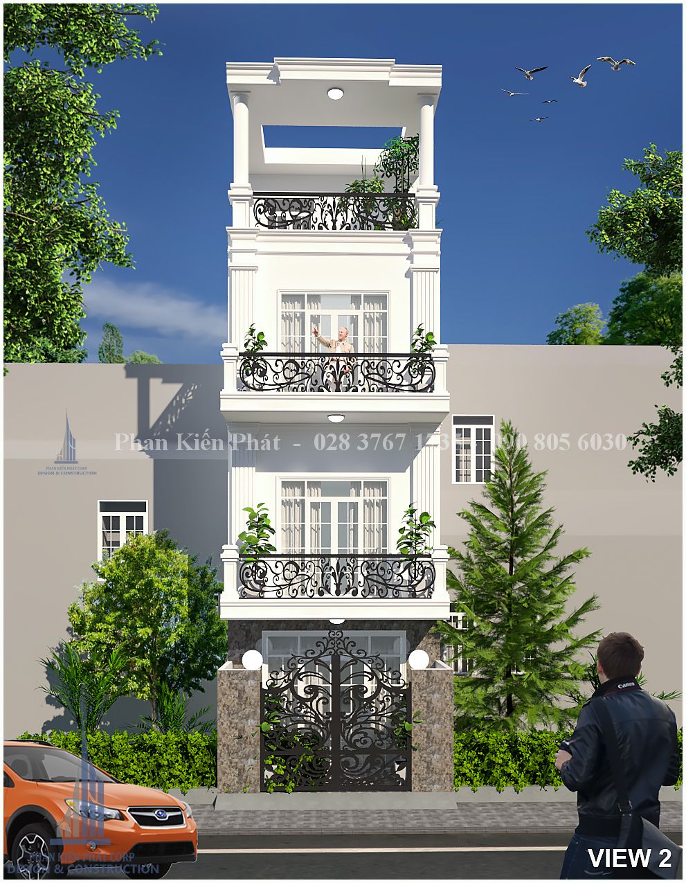 Thiet Ke Nha Pho Co Dien 2- mẫu nhà phố tân cổ điển 