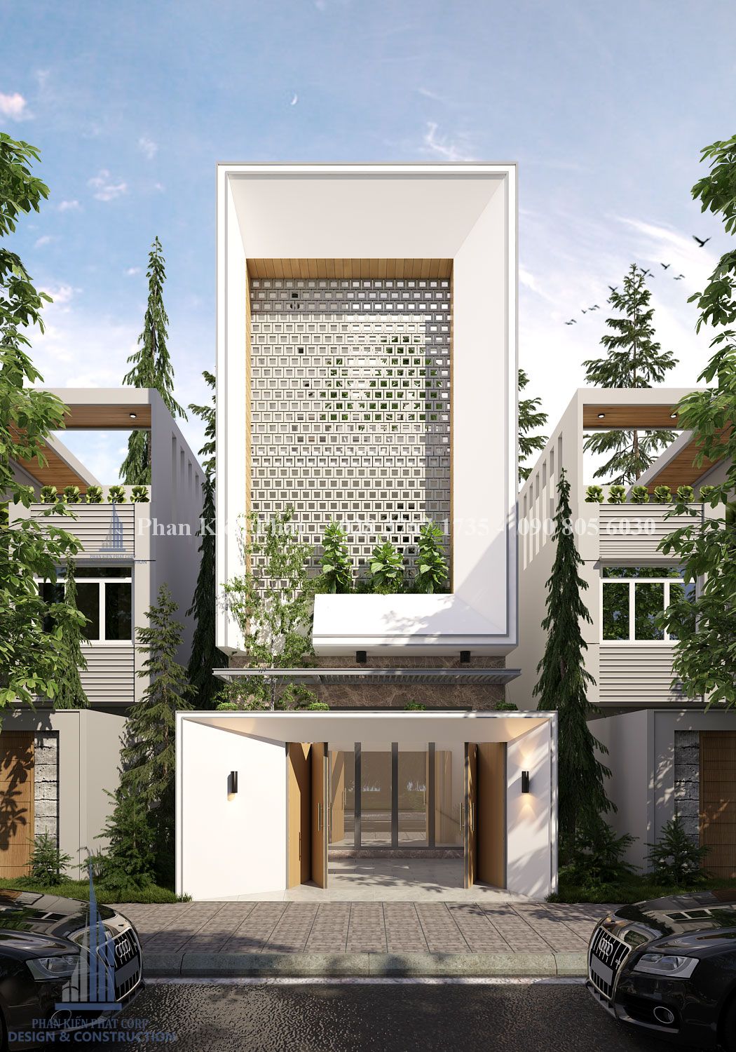 Thiet Ke Nha Pho Hien Dai Bong Gio Dep 1 - mẫu thiết kế nhà phố 3 tầng