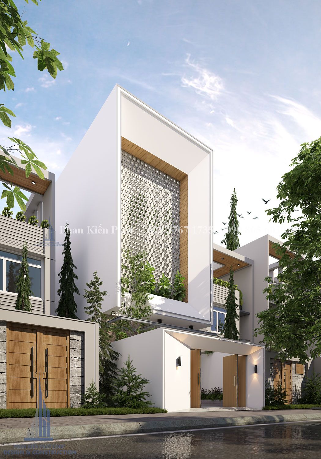 Thiet Ke Nha Pho Hien Dai Bong Gio Dep 3 - mẫu thiết kế nhà phố 3 tầng